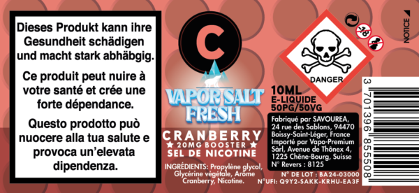 BO CRANBERRY 10ML 20MG