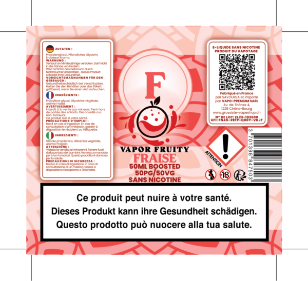 VAPOR FRUITY FRAISE 50ML