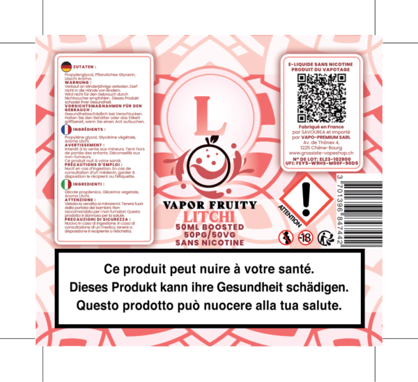 VAPOR FRUITY LITCHI 50ML