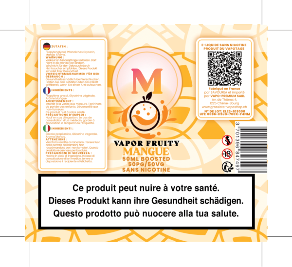 VAPOR FRUITY MANGUE 50ML