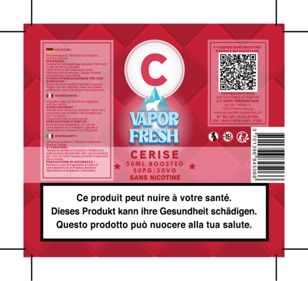 VAPOR FRESH CERISE 50ML