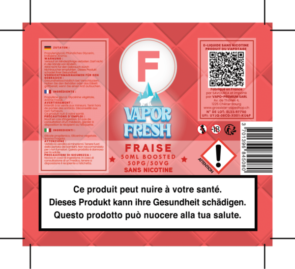 VAPOR FRESH FRAISE 50ML