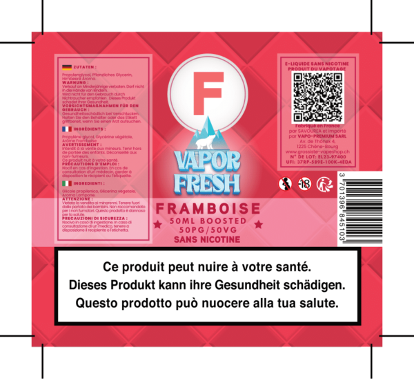 VAPOR FRESH FRAMBOISE 50ML