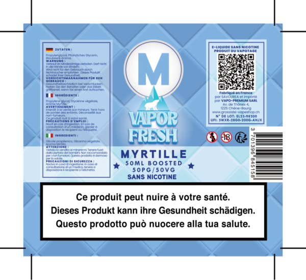 VAPOR FRESH MYRTILLE 50ML