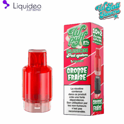 Pod Wpuff Grosse Fraise Fusion Liquideo 2ml + 10ml