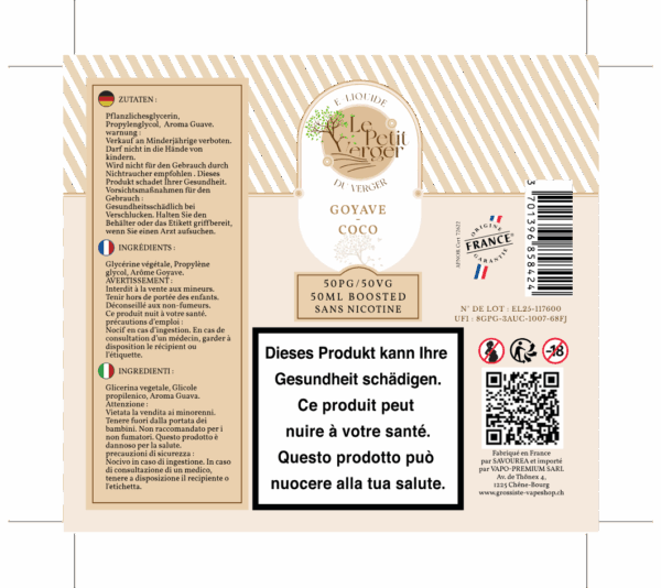 Le Petit Verger Goyave Coco 50ml 0mg