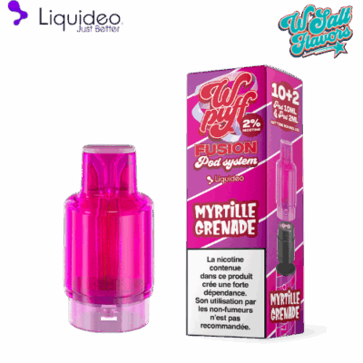 Pod Wpuff Myrtille Grenade Fusion Liquideo 2ml + 10ml