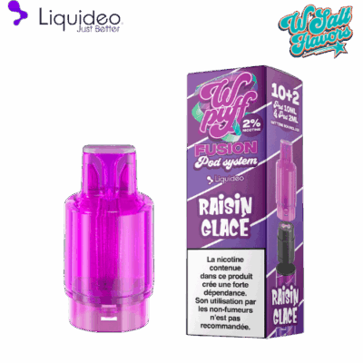 Pod Wpuff Raisin Glacé Fusion Liquideo 2ml + 10ml