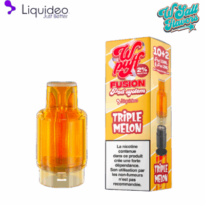 Pod Wpuff Triple Melon Fusion Liquideo 2ml + 10ml