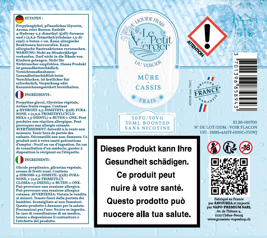 ETIQUETTE MURE CASSIS
