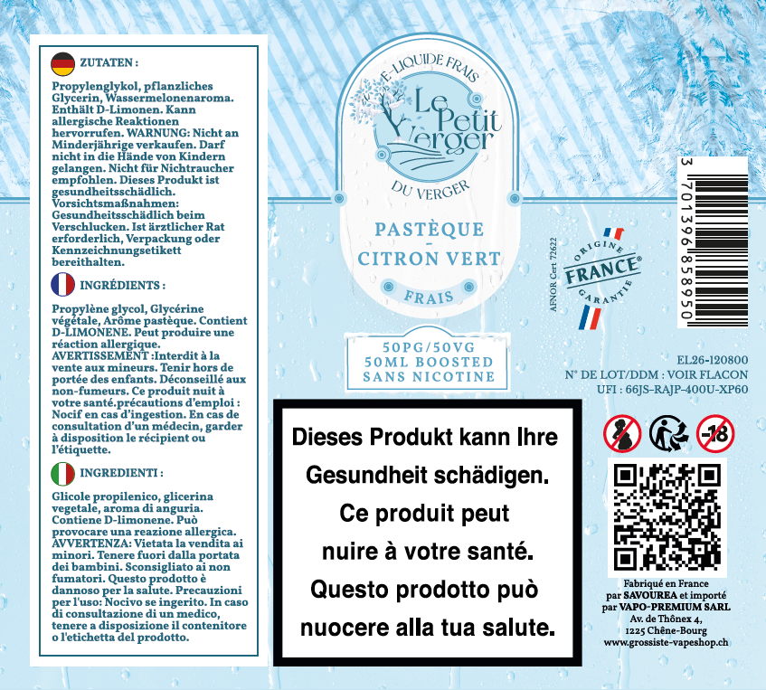ETIQUETTE PASTEQUE CITRON VERT