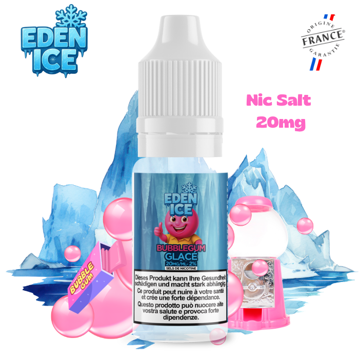 Eden Ice Bubble Gum Glacé Nic Salt 10ml 20mg